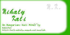 mihaly kali business card